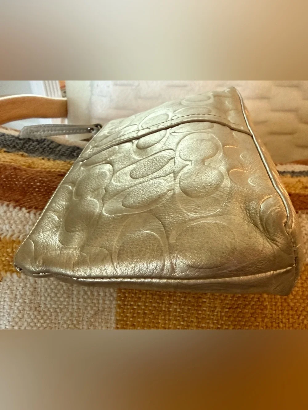 Coach metallic gold